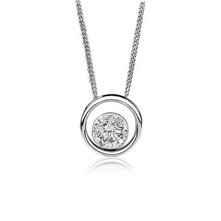 Canadian Ice ½ct. Brilliant-Cut Floating Solitaire Diamond Pendant in 14k White Gold Luxury Diamond Necklace With Round Pendant And Accents, Round Diamond Pendant, Solitaire Diamond Pendant, Diamond Pendants Designs, White Gold Pendant Necklace, Vs1 Diamond, Gold Armband, Diamond Solitaire Necklace, Solitaire Necklaces