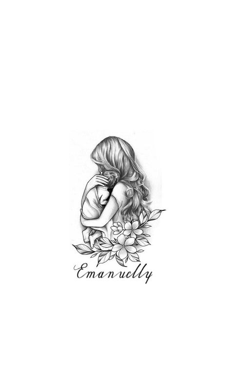 Tattoo Ideas Daughter Mom, Mothers Tattoo For Daughter, Daughter’s Name Tattoo, Tattoo Idea For My Son, Mom Son Tattoo Design, Tattoos For Daughters For Moms, Tattoo Sohn Mutter, Tattoo Ideas For Baby Girl, Tattoo For Son And Daughter