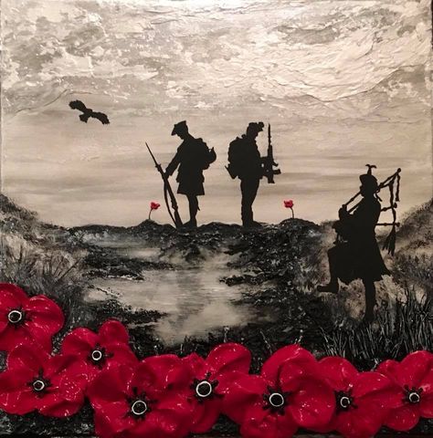 Scotland Remembers by War Poppy Collection remembrance artist, Jacqueline Hurley To commemorate the centenary of the end of WWI  Poppyscotland Remembrance Day Pictures, Remembrance Day Posters, Ww2 Art, Remembrance Day Art, Soldier Tattoo, Army Art, Soldier Silhouette, Remembrance Day Poppy, Remembrance Poppy