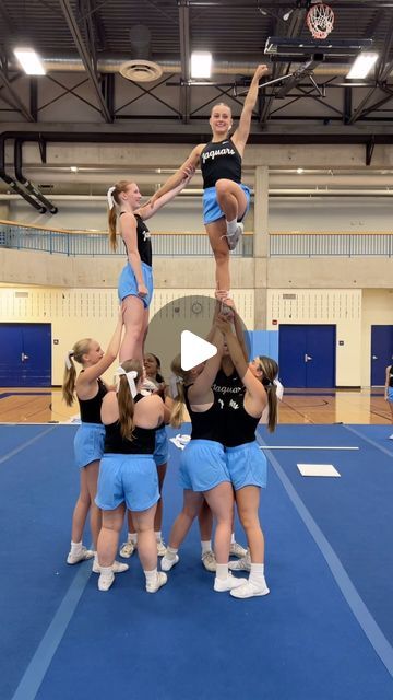 Cheer Pyramids, Cheerleading Pyramid, Cheerleading Pyramids, Varsity Cheer, Cheer Ideas, Pyramid, Cheerleading, First Time, The One