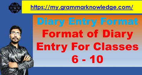 Hi friends and my dear students! In this post, I have covered the Diary Entry Format. After Practicing Format of Diary Entry For Classes 6 - 10, Please do share it with your friends. Diary Entry Ideas, Diary Entry Format, Entry Ideas, Dear Students, Diary Entry, The Diary, Grammar, Writing, Share It