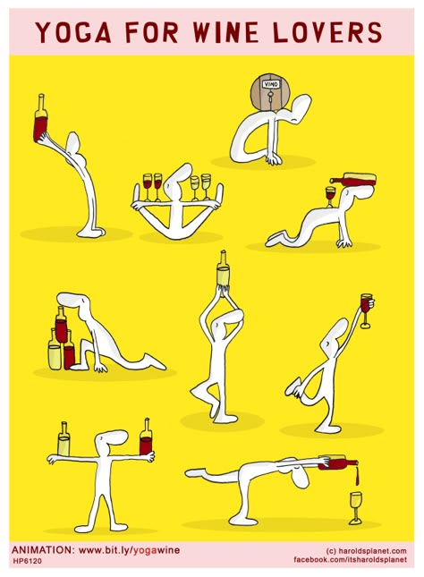 Wine Yoga Poses, Wine And Yoga, Wine Yoga Funny, Wine Cartoon, Funny Yoga Pictures, Wine Yoga, Yoga Meme, Yoga Quotes Motivational, Wine Memes