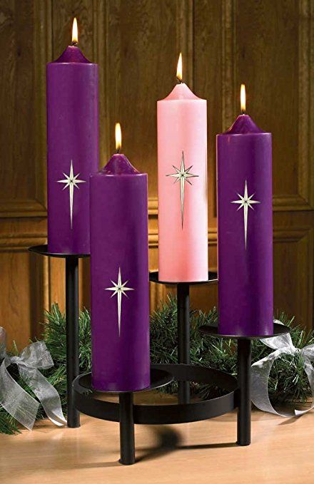 Purple Pillar Candles, Advent Church Decorations, Advent Wreath Candles, Advent Decorations, Church Christmas Decorations, Christmas Advent Wreath, Church Altar Decorations, Church Candles, Christmas Church