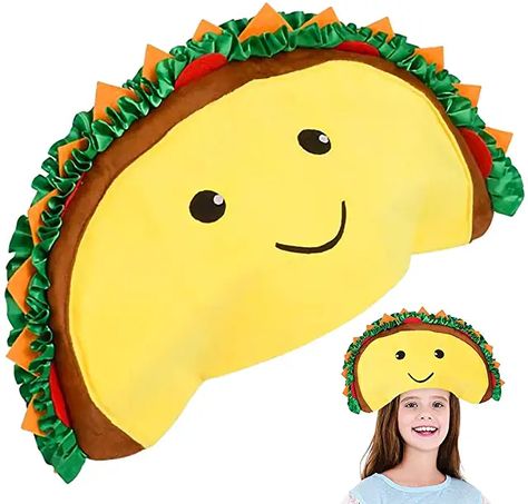 Taco Hat, Taco Humor, Hats For Kids, Silly Hats, Halloween Hats, Funny Costumes, Halloween Costume Accessories, Cool Halloween Costumes, Plush Fabric