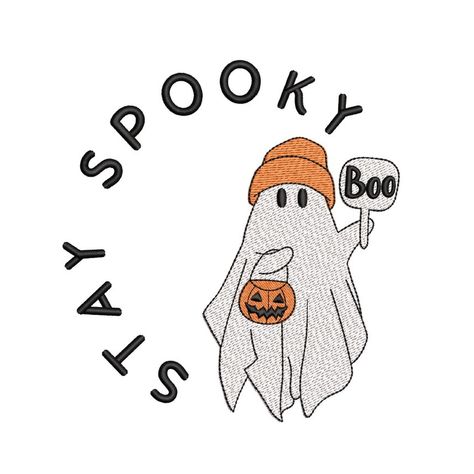 Ghost Embroidery Design Halloween Embroidery File Stay - Etsy Spooky Embroidery, Artsy Projects, Ghost Embroidery, Halloween Heart, Halloween Doodles, Small Business Items, Halloween Embroidery Designs, Stay Spooky, Heart Embroidery