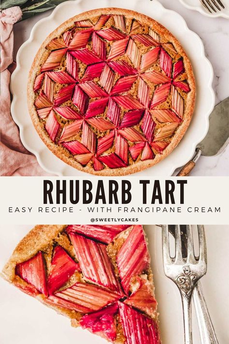 Strawberry Rhubarb Tart, Shortbread Pastry, Strawberry Rhubarb Recipes, Rhubarb Jelly, Strawberry Rhubarb Compote, Rhubarb Recipes Pie, Shortcrust Pastry Recipes, Fresh Rhubarb, Rhubarb Tart