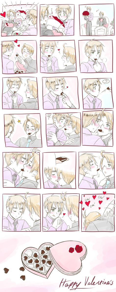 Hetalia USUK valentine comic! America has some gifts for Iggy ~<3  This person 'maiyeng' makes the world a better place. :D Valentine Comic, Hetalia Usuk, Aph England, Hetalia England, Hetalia America, Hetalia Ships, Hetalia Axis Powers, Chocolate Hearts, Axis Powers