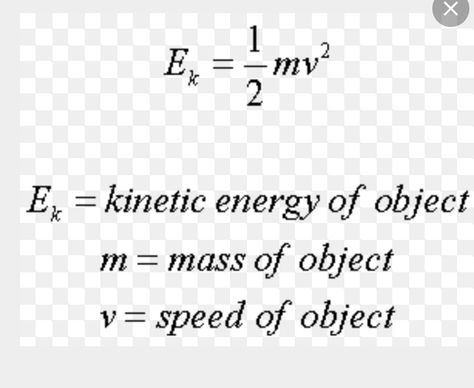 Kinetic energy formula Kinetic Energy Aesthetic, Kinetic Energy, High School Math, Science Biology, School Math, Step Mother, Biology, Physics, High School