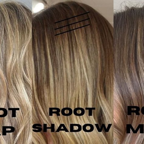 Premier Balayage Education on Instagram: "How about some Wednesday morning edu! 🤓 The best way to start our mornings! 

This is a great visual to save by MOB Educator @danielle.did.my.hair to show your clients the difference between all three terms. A thorough consultation is KEY for a successful appointment.

Also, can we take a minute to appreicate how with NOVA 9+ Level Blonding Powder you are able to create multi-dimensional results. 💞 All of each different in their own way but still bright and healthy! Our favorite type of lightener! 

Root Tap: 1:2 ratio NOVA + NOVA 9+ 30 vol
Root Shadow: 1:2 ratio NOVA + NOVA 9+ 20 vol
Root Melt: 1:2 ratio NOVA + NOVA 9+ 10vol

You can currently purchase NOVA three ways:
On our online shop at Www.MobProfessional.com
Download the SHOP app and searc Blonde Hair Root Shadow, Root Tap, Root Melt, Root Shadow, Blonde Hair With Roots, Multi Dimensional, Wednesday Morning, Roots Hair, Shopping App