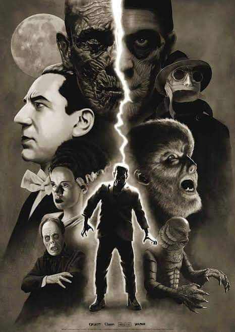 Universal Monsters Art, Hollywood Monsters, Classic Monster Movies, Horror Artwork, Famous Monsters, Horror Monsters, Horror Icons, Horror Show, Classic Horror Movies