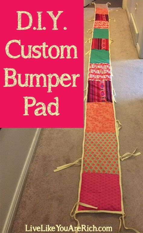 How to Customize, Recover, and/or Reupholster a Crib Bumper Pad. #cribbumperpad #reupholster #DIY #bumperpad Bumper Pads For Cribs, Diy Crib, Baby Bumper, Crib Bumper, Baby Diy, Diy Baby, Learn To Sew, Baby Sewing, Reupholster