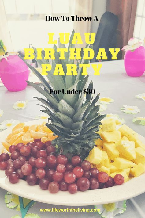 Cheap Birthday Ideas, Luau Birthday Party Ideas, Luau Party Ideas, Luau Party Food, Island Party, Luau Birthday Party, Rose Cupcakes, Bank Check, Luau Birthday