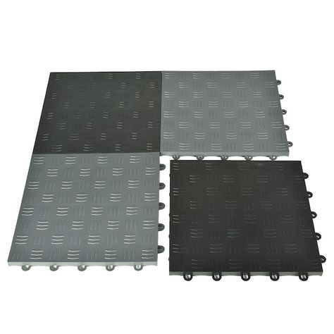 Greatmats 12-1/8-in x 12-1/8-in Diamond Polypropylene Interlocking Garage Floor (25.5-sq ft) (25-Pack) in the Garage Floor Tile department at Lowes.com Interlocking Floor Mats, Deck Flooring, Interlocking Flooring, Interlocking Deck Tiles, Garage Floor Tiles, Tub Mat, Interlocking Tile, Diamond Top, Basement Gym