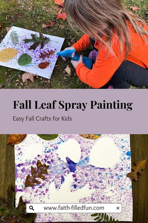 fall leaf spray painting craft for kids Leaf Spray Painting, Fall Leaves Crafts, Crafts With Leaves, Crafts For Kids Fall, Leaves Crafts, Fall Activities For Toddlers, Autumn Leaves Craft, Easy Fall Crafts, Autumn Activities For Kids