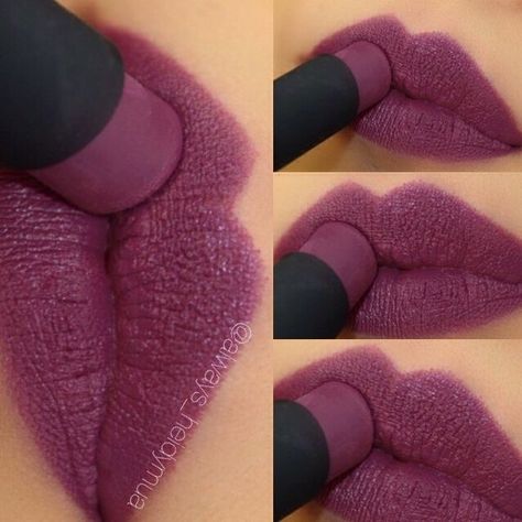 Fall lips. wet and wild Bordeaux boulevard French Nails Glitter, Color Uva, Fall Lips, Wet And Wild, Purple Lipstick, Makeup Obsession, Kat Von D, Love Makeup, Pretty Makeup