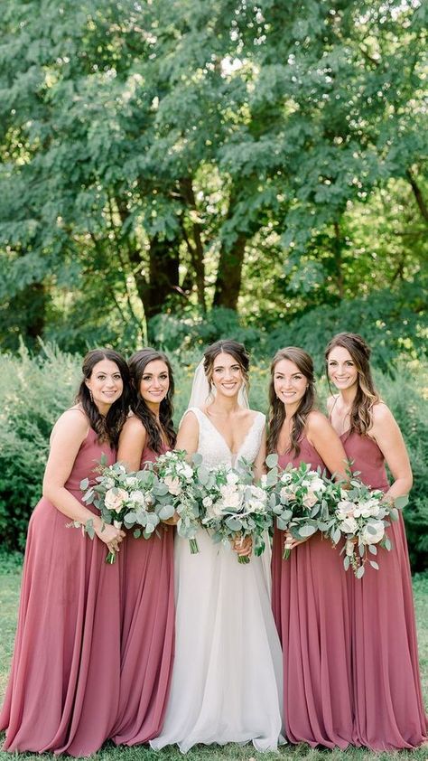 Cinnamon Rose, Jenny Yoo Bridesmaid, Wedding Themes Summer, Rose Bridesmaid Dresses, Spring Wedding Dress, Wedding Flowers Summer, Red Bridesmaid Dresses, Summer Wedding Colors, Wedding Theme Colors