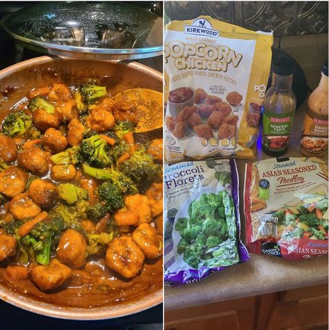 General Tso chicken: 🐔 Tonight it's... - Cheap Simple Recipes Chicken General Tso, Seasoned Broccoli, Vegetable Packaging, Chicken Over Rice, Tso Chicken, Chicken Tonight, Cooking Jasmine Rice, General Tso Chicken, General Tso