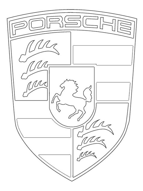 Porsche logo Lamborghini Coloring Pages, Simple Car Drawing, New Lamborghini, Lamborghini Logo, Logo Outline, Logo Sketches, Cool Car Drawings, Minimalist Tattoos, Car Drawings