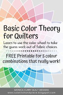 Color Theory for Quilters 5 Color Combinations, Colour Wheel Theory, Quilt Square Patterns, Quilt Binding, Quilt Design, Quilt Designs, Diy Quilt, Quilting Techniques, Color Studies