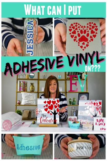 What can you apply Adhesive Vinyl onto? Printable Vinyl Projects, Adhesive Vinyl Projects, Diy Bow Holder, Vinyl On Glass, Clipboard Decorating, Silhouette Patterns, Cricut Hacks, Expressions Vinyl, Cricut Supplies