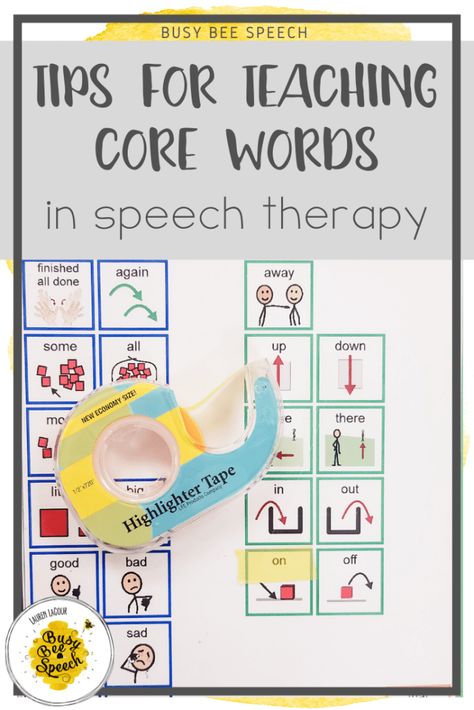 Core Words Aac, La Activities, Aac Activities, Speech Therapy Ideas, Core Vocabulary Activities, Early Intervention Speech Therapy, Multisensory Activities, Preschool Speech Therapy, Behavior Therapy