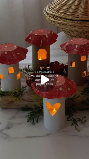 Dawnalee | Home + Lifestyle UGC | Kelowna, BC on Instagram: "I’m sporing with excitement! 🍄

There’s so mushroom in my heart for this activity because crafts that double duty as decor are spore-tacular! Did you see what I did there? 🍄🤣🍄‍🟫

And if you’re wanting more tutorials of crafts (that are also kid-friendly) that work as decor, comment GUIDE!

I’ll send you the link to my 60+ page Ebook “Merry Made Simple”. It’s a treasure trove for more of this kind of easy holiday magic bliss.

If you don’t see it, you’ll likely have to check your “request” folder☺️ 

As always, thanks for being here and following along! 

__________
#kidscrafts #toiletpaper #fungi 
#reelstutorial #craftnight #christmascrafts #diyidea #cottagecore #mushroomlove #seeksimplicity #warmandcozy #cozyseason #sustain Mushroom Classroom Theme, Mushroom Crafts For Kids, Cottagecore Activities, So Mushroom In My Heart, Forest Crafts, Valentines Classroom, Mushroom Crafts, Kelowna Bc, Birthday Party Activities