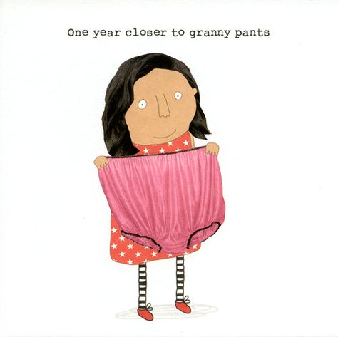 Cartoons Friendship, Granny Pants, Rosie Made A Thing, Funny Happy Birthday Wishes, Birthday Greetings Funny, Thing One, Happy Birthday Quotes Funny, Birthday Illustration, Birthday Wishes Funny