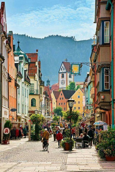 Fussen, one of the most charming towns in Bavaria, Germany 🇩🇪️ Fussen Germany, Magic Places, Voyage Europe, Beautiful Places In The World, Alam Yang Indah, Beautiful Places To Visit, Germany Travel, Places Around The World, Most Beautiful Places