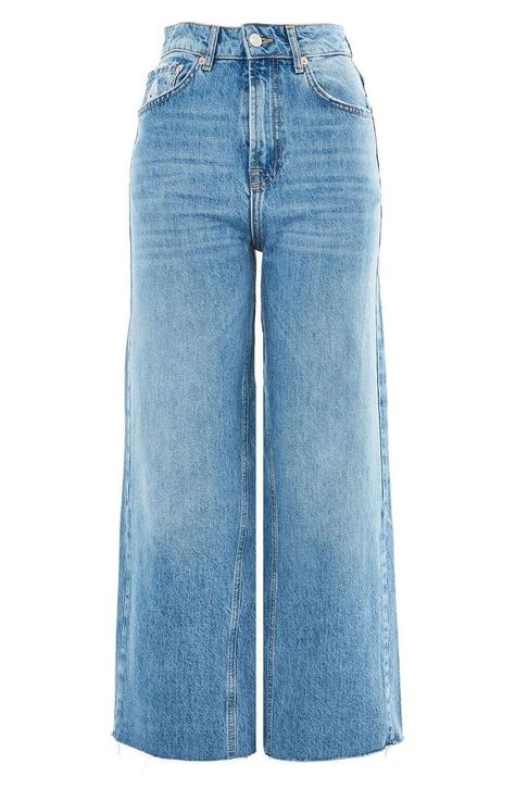 Ditch Your Standard Skinnies for These Wide-Leg Jeans via @WhoWhatWearUK Ripped Jeggings, Cropped Wide Leg Jeans, Jean Large, All Jeans, Trendy Swimwear, Denim Trends, Cute Jeans, Hipster Fashion, Topshop Outfit