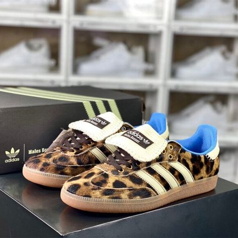 WALES BONNER x adidas originals Samba Pony Tonal Adidas Samba Leopard, Cheetah Sambas, Adidas Animal Print, Pony Animal, Wales Bonner Samba, Adidas X Wales Bonner, Animal Print Outfits, Wales Bonner, Print Sneakers