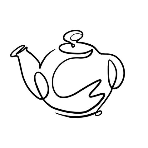 The Office Teapot, Pam From The Office, Teapot Tattoo, Minimal Sketch, One Continuous Line Drawing, Jim And Pam, Cute Tats, Constellation Tattoos, Continuous Line Drawing