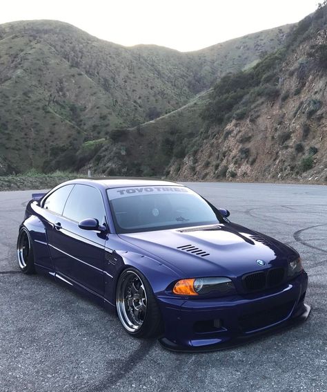 #BMW_E46_M3 Velvet Blue Pandem #Modified #WideBody Bmw E46 Modified, E46 Modified, Bobby Car, E46 Coupe, M3 E46, Bmw I, E46 M3, Wide Body Kits, Euro Cars