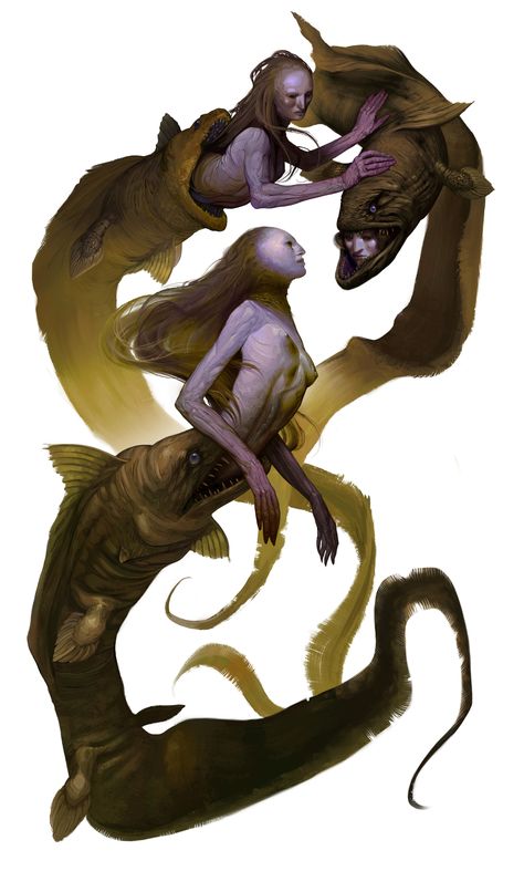 ArtStation - Mermaids - personal project Mermaid Concept Art, Mermaid And Sailor, Mermaid Concept, Sailor Art, Shark Mermaid, Leopard Shark, Fantasy Story, Mythological Creatures, Ocean Creatures