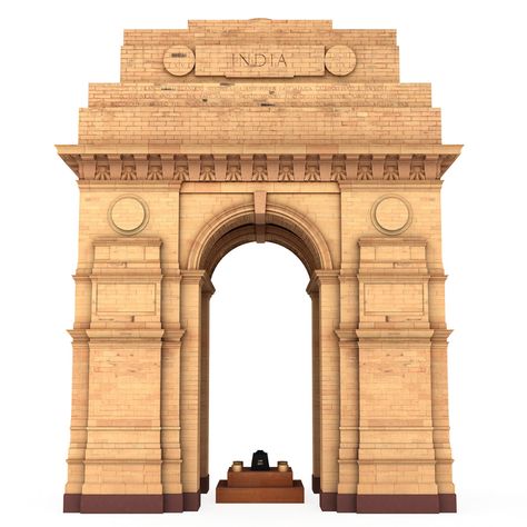 Gate Tutorial Graphic Design, Delhi Tourism, Gate Images, Independence Day Drawing, Durga Ji, Ganpati Decoration At Home, India Gate, Model Architecture, Temple Design For Home