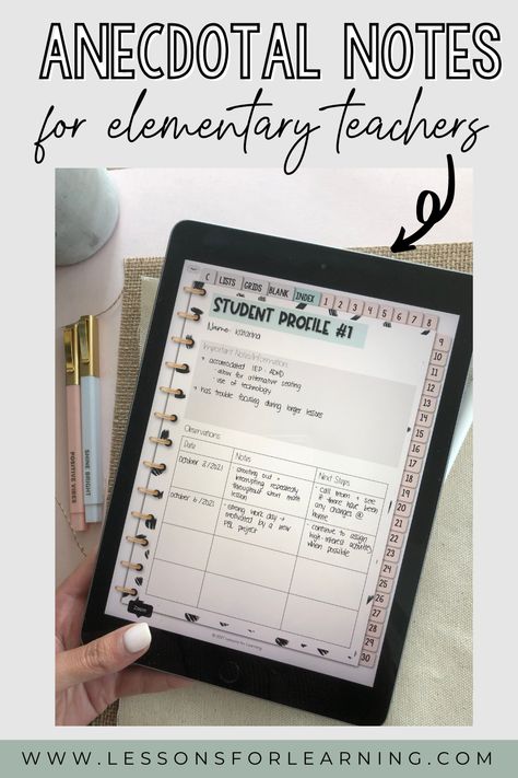 Ipad For Teachers, Behavior Teacher, Teacher Ipad, Authentic Assessment, Guided Reading Binder, Ipad Teacher, Future Educator, Anecdotal Notes, Guiding Principles