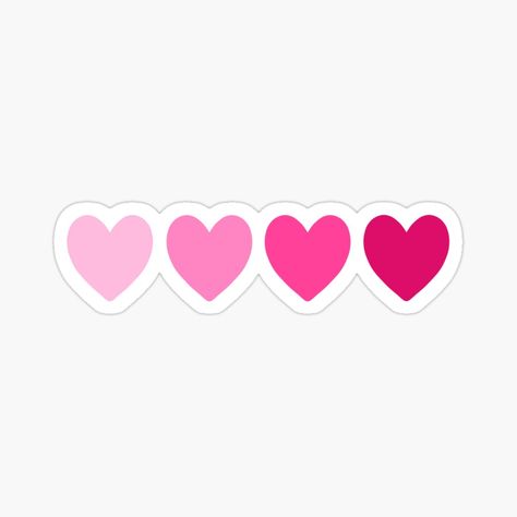 Get my art printed on awesome products. Support me at Redbubble #RBandME: https://www.redbubble.com/i/sticker/Pink-hearts-by-Creationly/75721586.EJUG5?asc=u Sticker Design Inspiration, Happy Stickers, Valentine Stickers, Room Stickers, Pink Hearts, Valentines Svg, Personalized Stickers, Heart Stickers, Cool Stickers