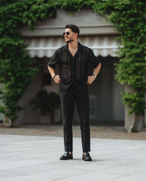 OMAR SPANESHI | Men’s Fashion (@omarspaneshi) • Instagram photos and videos Pants Loafers Outfit, Summer Nails Designs, Men's Small Tattoo, Men's Wedding Outfit, Loafers Outfit, Men's Short Hair, Sweater Polo, Men's Formal Style, Summer Outfit Ideas