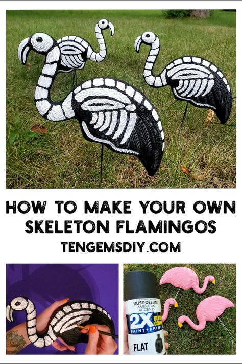 Halloween Flamingos, Magic Wand Diy, Wand Diy, Fun Diy Halloween Decorations, Cutout Art, Halloween Diy Outdoor, Halloween Outside, Halloween Props Diy, Easy Diys