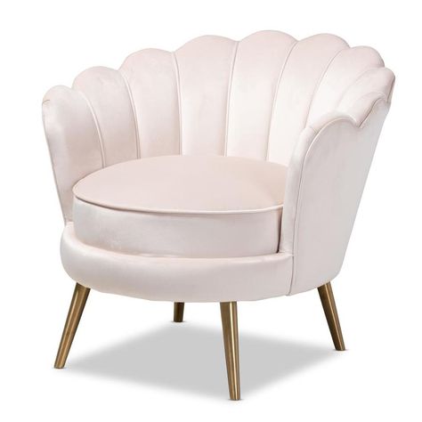 Seashell Chair, Gold Accent Chair, Studio Chairs, Fabric Accent Chair, Baxton Studio, Chair Bed, Diy Chair, Upholstered Arm Chair, Velvet Upholstery