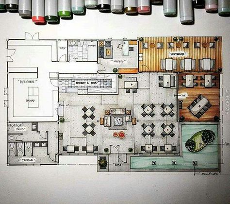 Brick Restaurant, Cafe Floor Plan, Restaurant Seating Design, Cafe Plan, Restaurant Floor Plan, Interior Architecture Sketch, Resturant Design, Restaurant Layout, Small Restaurant Design