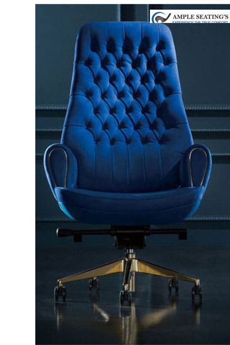 Buy Marker Medium back chair at the best price in India. A directors chair which gives your office a Royal look this office chair comes in White with Golden base. 2 year warranty + Free Shipping. Cabin Chair, Modern Day Disney, Luxury Office Chairs, Royal Chair, Classical Furniture, Blue Office, Best Office Chair, Directors Chair, Royal Look