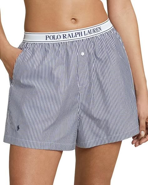 Polo Ralph Lauren Striped Boxer Shorts Women - Bloomingdale's Ralph Lauren Shorts Women, Boxer Shorts Women, Boxers For Women, Ralph Lauren Boxers, Boxers Women, Womens Boxer, Chanel Loafers, Model Clothes, Outfits Nyc