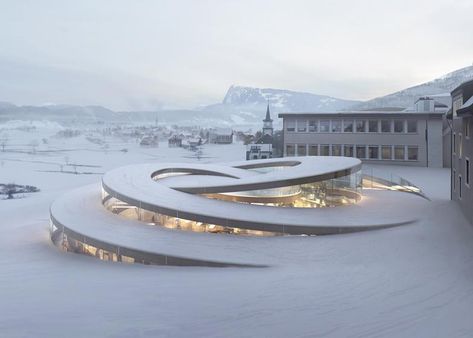 The Swiss watchmaker Audemars Piguet has chosen the BIG architectural firm to extend its historic buildings and house its new museum. Serpentine Pavilion, متحف فني, Big Architects, Architecture Cool, Pavilion Architecture, Bjarke Ingels, Amazing Buildings, Big Design, Architecture Exterior