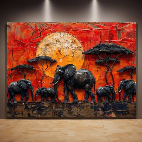 Africa Painting, African Artwork, African Paintings, African Wall Art, Flowery Wallpaper, Black Art Painting, Art Painting Gallery, Africa Art, Impasto Painting