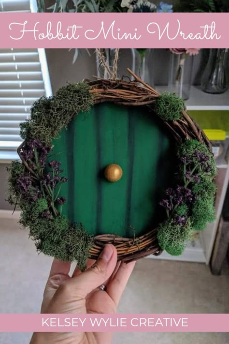 Hobbit Door, Mini Wreath, Hobbit Hole, Wreath Wall, The Rings, Lord Of The Rings, Wreath, Wall Hanging, Wall