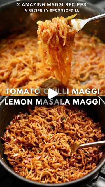 Masala Maggi, Maggi Masala, Maggi Noodles, Maggi Recipes, Chilli Sauce, Green Chilli, Chilli Flakes, Tomato Recipes, Indian Cooking