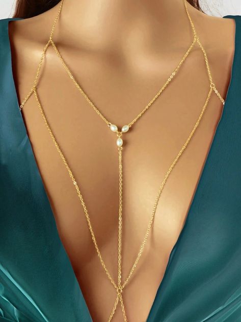 Body Chain Jewelry Outfit, Purim Costume, Piercing Collection, Purim Costumes, Chest Jewelry, Nice Accessories, Modern Gold Jewelry, Wire Craft, Body Chains