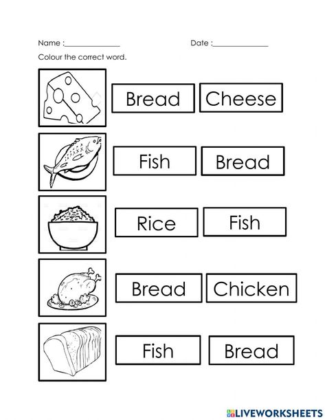 Test For Preschoolers, Food Tracing Worksheets, Cooking Worksheets For Kids, Healthy Eating Preschool Activities, Food And Nutrition Preschool Activities, Preschool Food Activities, Food Worksheets For Kids, Food Activities For Kids, Morning Work Preschool