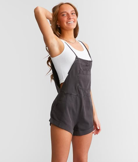 Billabong Wild Pursuit Romper - Women's Rompers/Jumpsuits in Off Black | Buckle Overalls Outfit Short, Shorts Romper Outfit, Short Romper, Casual Rompers, Romper Outfit, Cute Rompers, Cute Everyday Outfits, Really Cute Outfits, Off Black