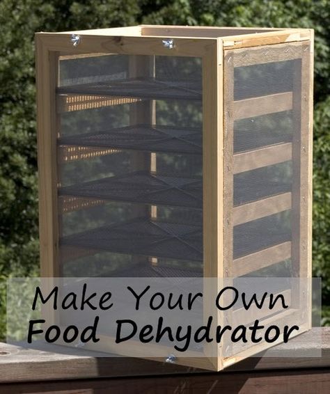 Make Your Own Food Dehydrator Tutorial | Learning how to make an air dry food dehydrator is a great way to preserve foods for future use and new flavors. Solar Dehydrator, Dehydrating Food Storage, Table Woodworking, Food Dehydrator, Tanah Liat, Dehydrated Food, Shop Table, Homestead Survival, Diy Solar